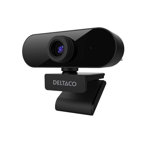 Deltaco Webcam Full HD 1080P 2MP med indbygget mikrofon