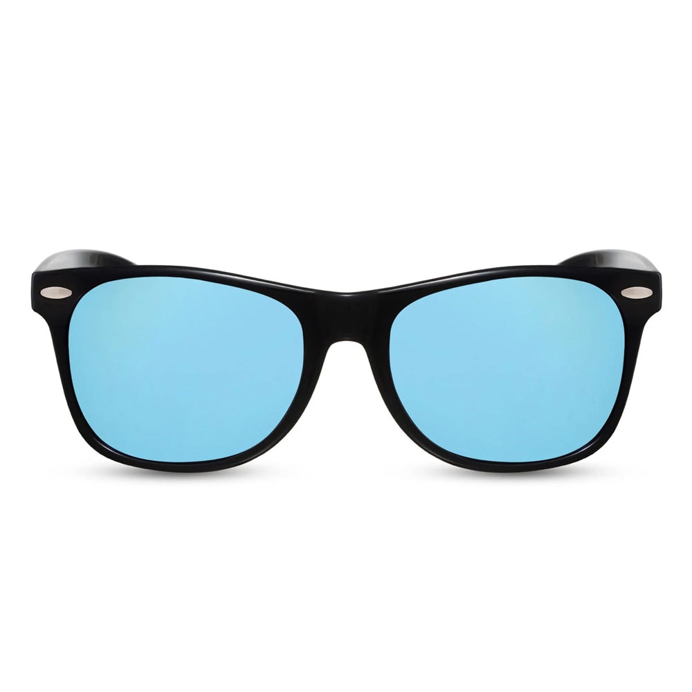 se Erfaren person genvinde Solbriller - Sorte med blå glas - Køb på 24hshop.dk