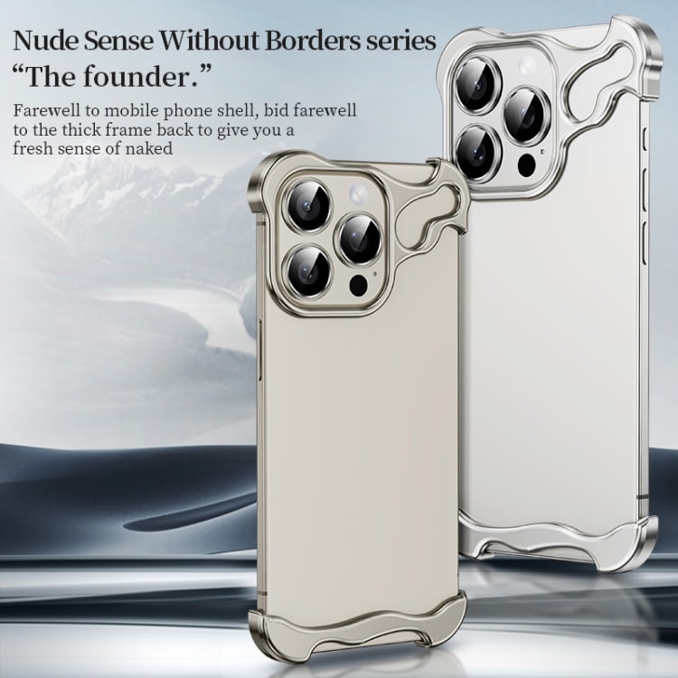 Metalhjørnebeskytter til iPhone 15 Pro Max - Sort