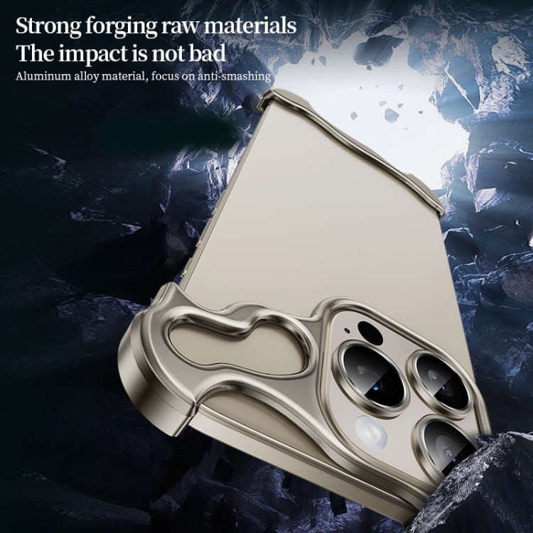 Metalhjørnebeskytter til iPhone 15 Pro - Sort