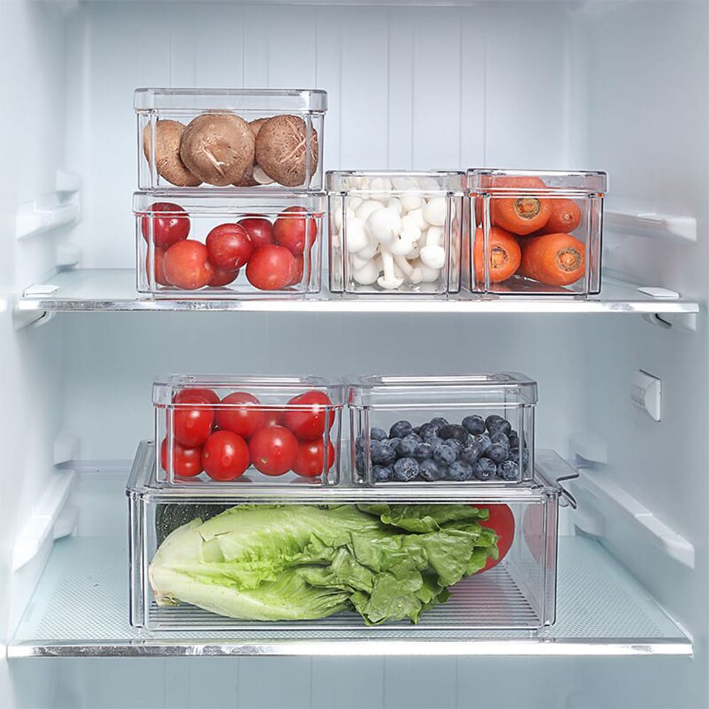 Nordic Quality Opbevaringsbokse til køleskabe 7 stk
