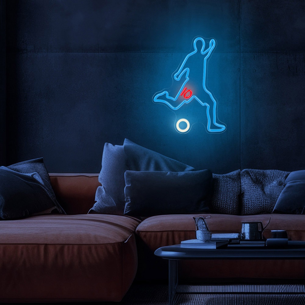 Fodbold Tema LED Neon-belysning -  Perfekt til Sportsfans