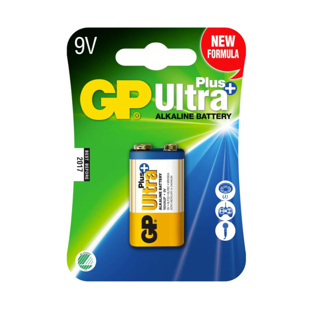 GP Ultra Plus Alkaline 9V 1-pak