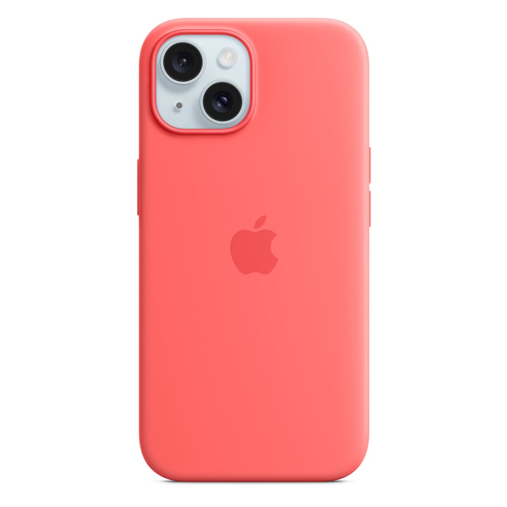 Apple silikoneetui med MagSafe til iPhone 15 - Guava