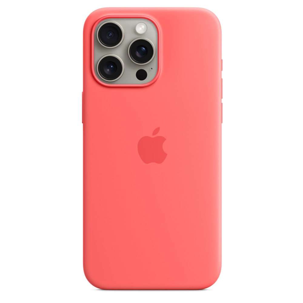 Apple silikoneetui med MagSafe til iPhone 15 Pro Max - Guava