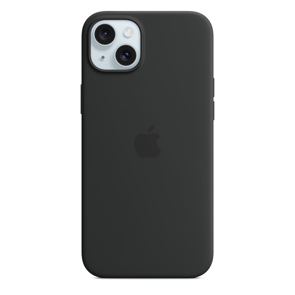Apple silikoneetui med MagSafe til iPhone 15 Plus - Sort
