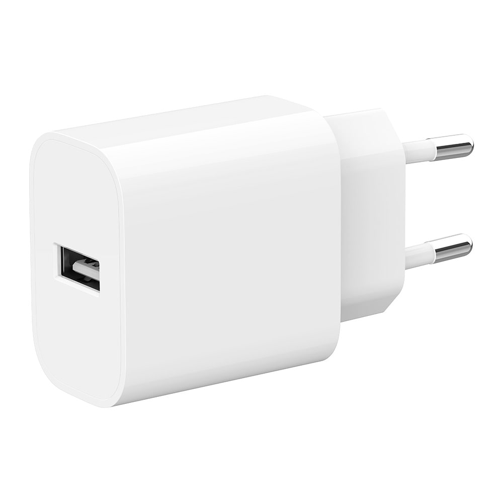 Vægoplader med USB 5V 2,4A - Hvid