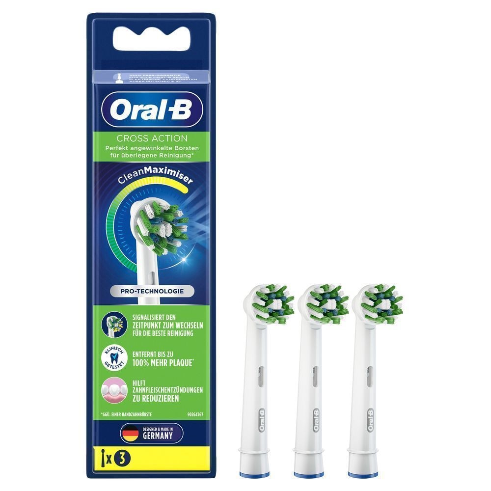 Oral-B CrossAction-tandbørstehoveder med CleanMaximiser-teknologi - 3-pak