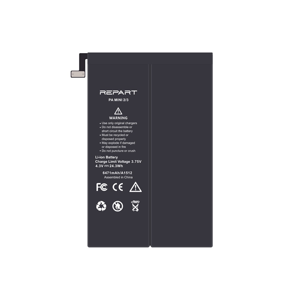 Li-Polymer batteri til Apple iPad Mini 2 / Mini 3 med 6471mAh kapacitet