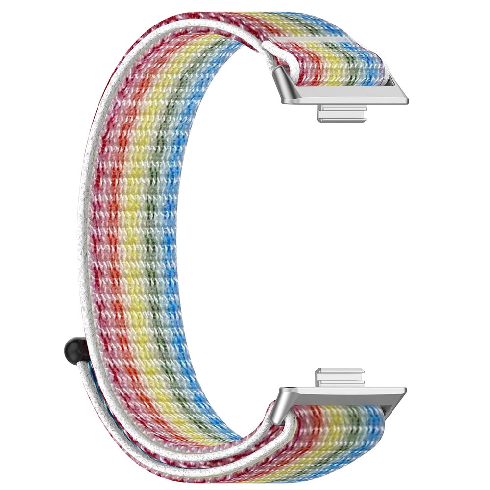 Nylonarmbånd med velcro til Huawei Fit 3 - Rainbow