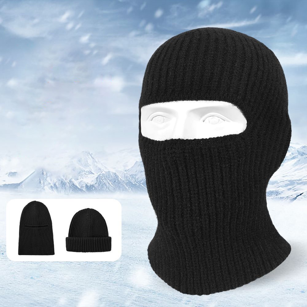 Balaclava / hue i akrylfiber - Sort