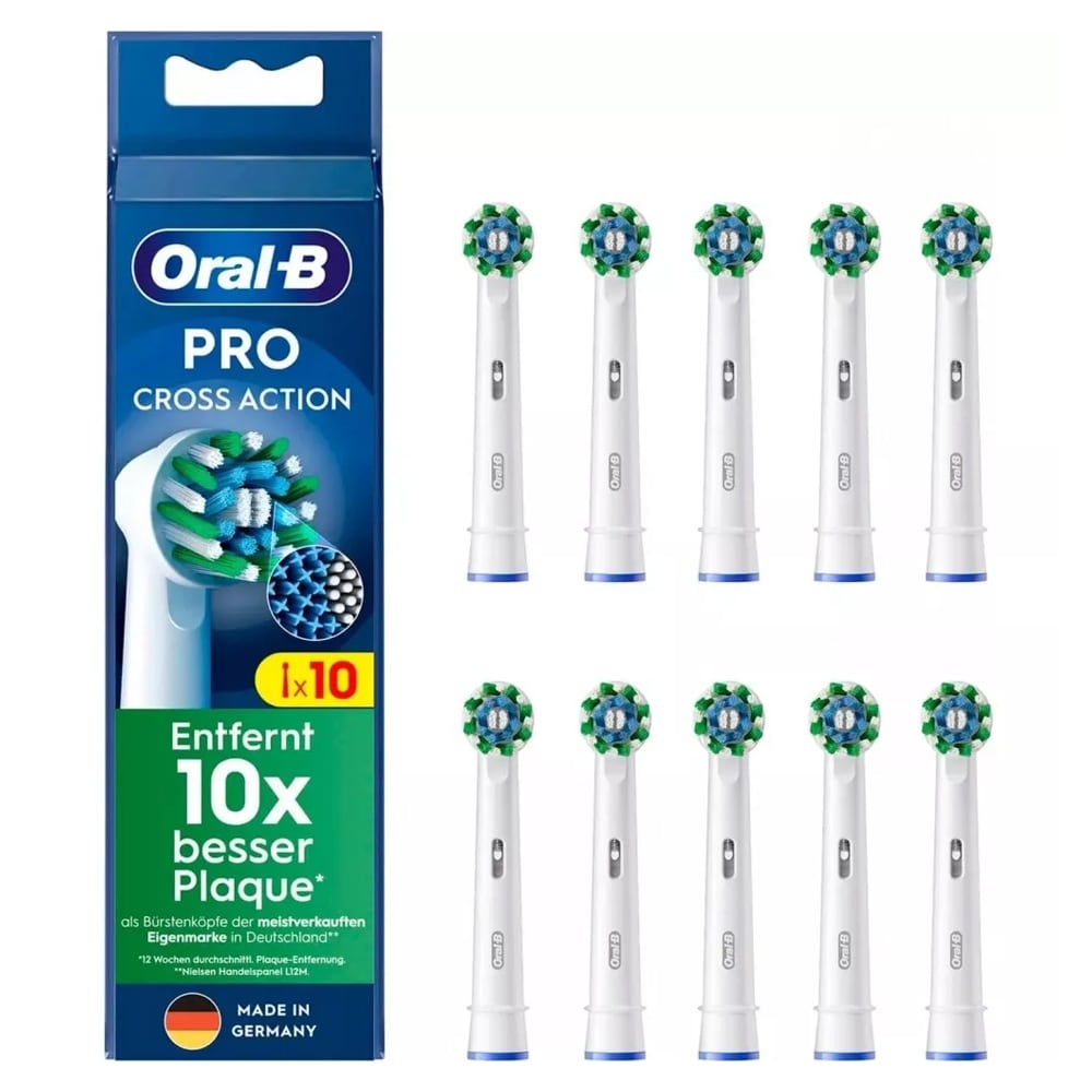 Oral-B Pro CrossAction tandbørstehoveder 10-pak