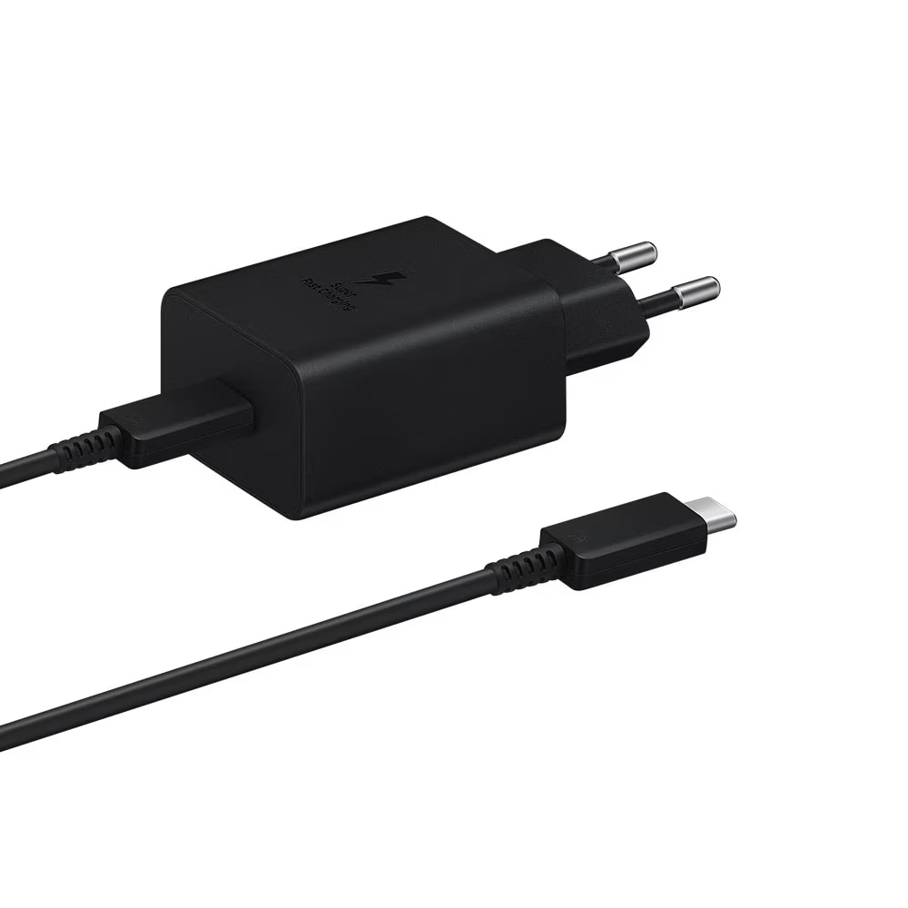 Samsung USB-C-oplader 45W T4510 med USB-C-kabel - Sort