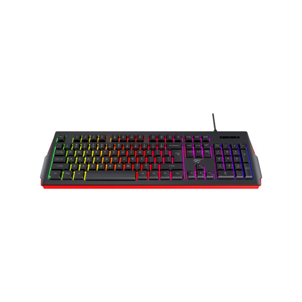 Havit gaming-tastatur med RGB-belysning og multimediefunktioner - sort