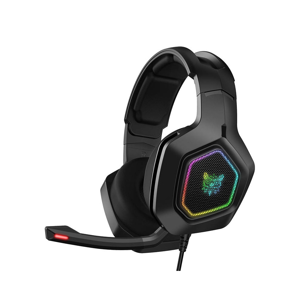 Onikuma Gaming Headset med 50 mm højttalere og støjreducerende mikrofon - Sort