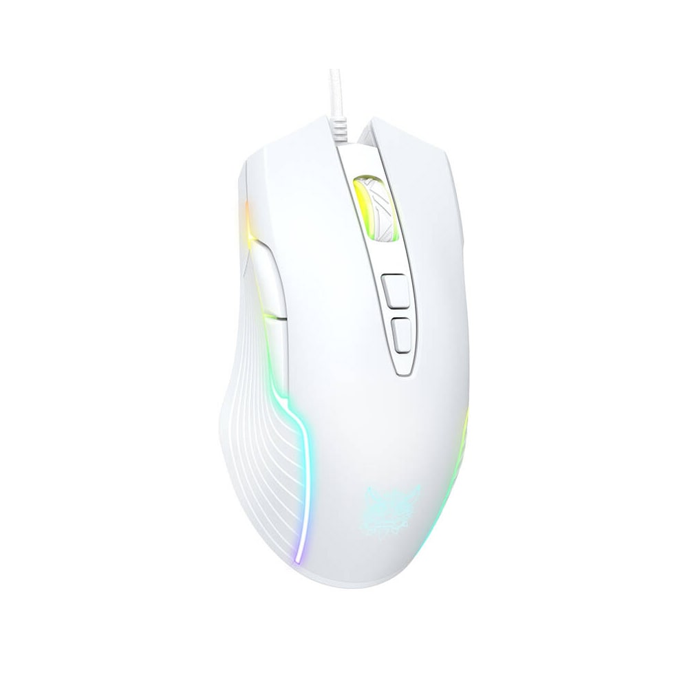 Onikuma CW905 gamingmus med USB og 6 DPI-niveauer - hvid