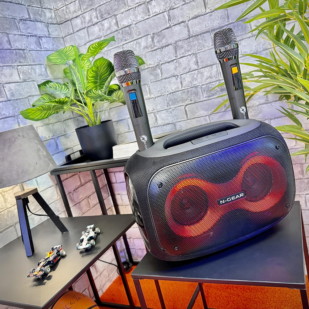 N-GEAR NRG600 Bluetooth-højttaler med 600 watt og 2 mikrofoner