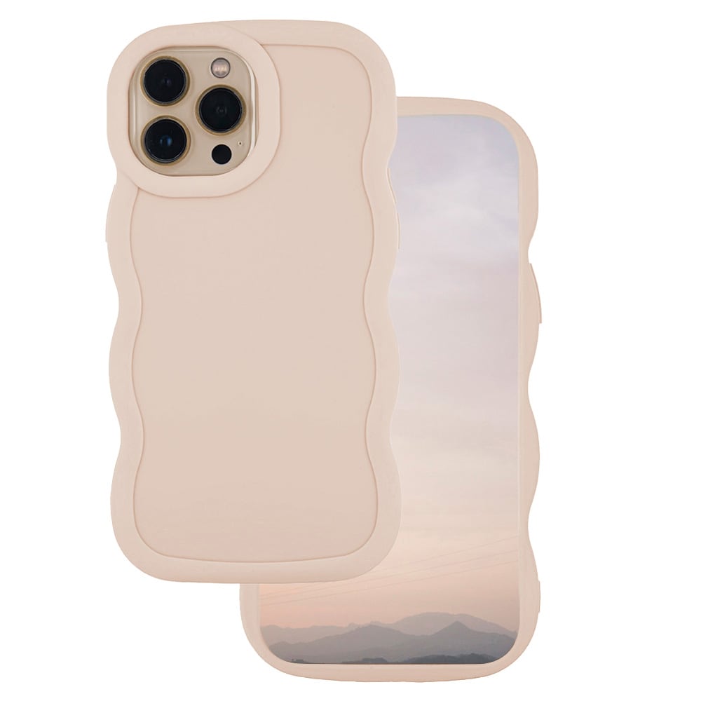 Candy Curly Back Cover til iPhone 16 - Beige