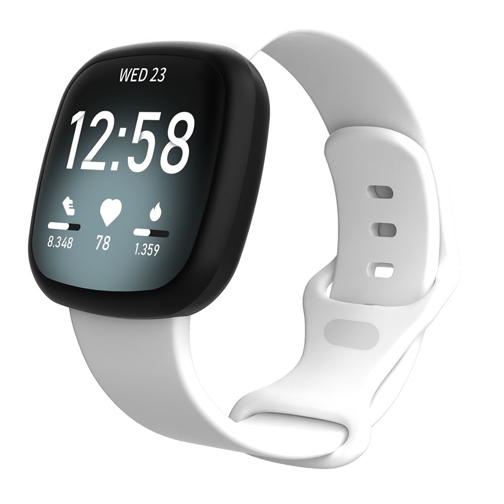 Armbånd til Fitbit Versa 4 / Versa 3 / Sense 2 / Sense Large - Hvid