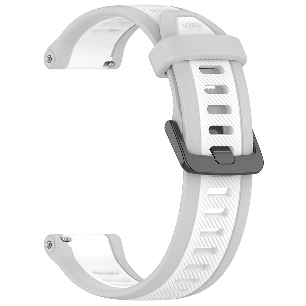 Silikonearmbånd til Garmin Forerunner 165 18mm - Hvid