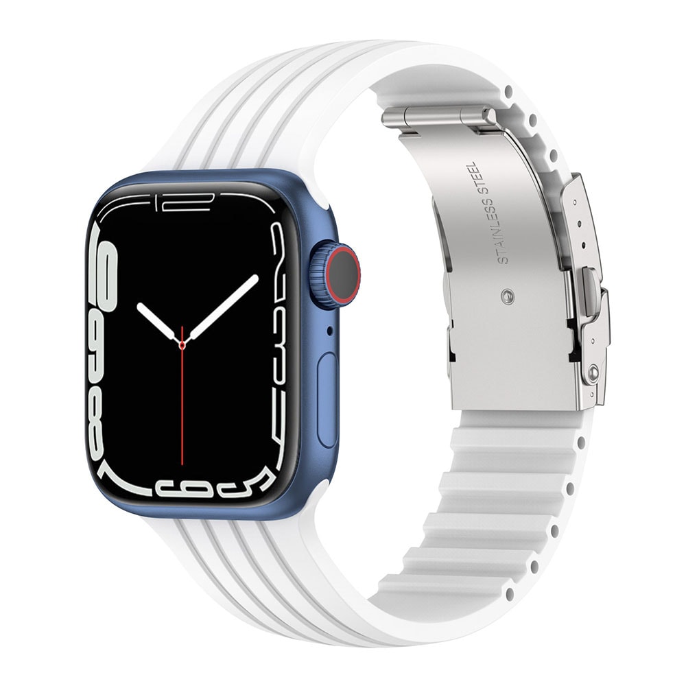 Silikonearmbånd til Apple Watch 38/40/41mm - Hvid