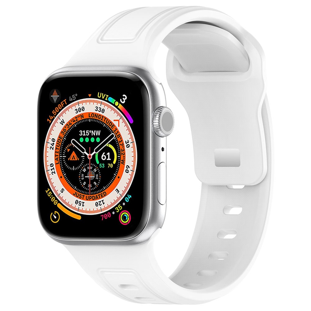 Silikonearmbånd til Apple Watch 38/40/41mm - Hvid