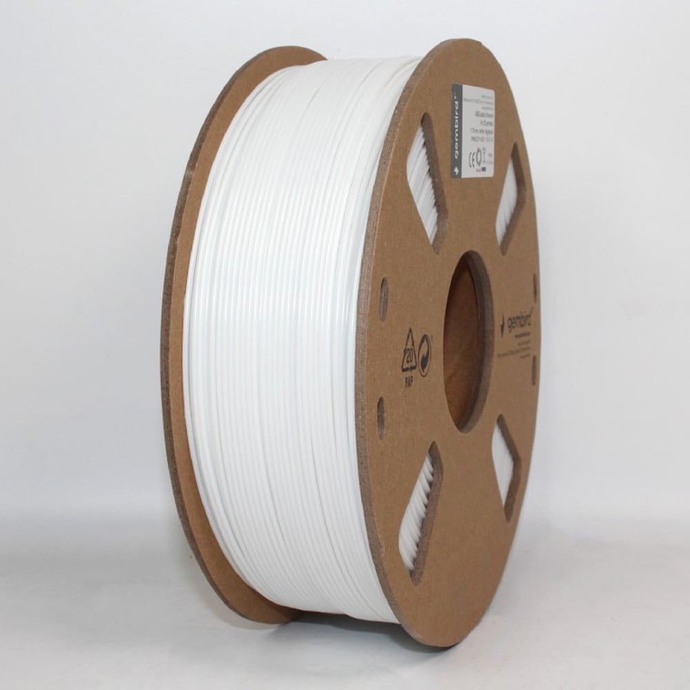 PLA Filament til 3D-printere 1,75 mm 1 kg - Hvid