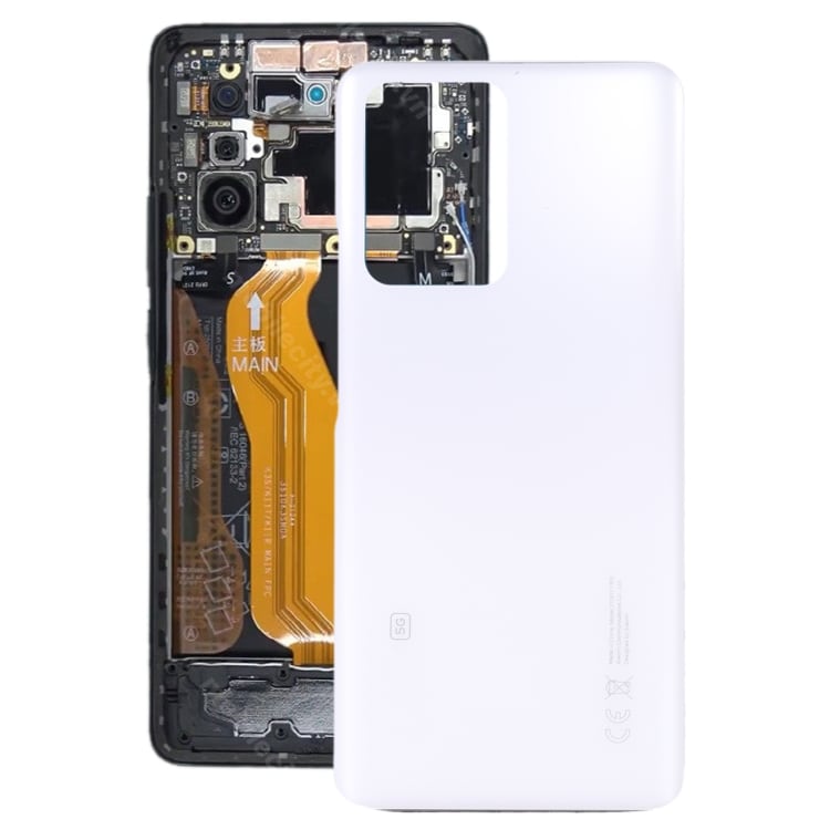 Glasbagside til Xiaomi 11T / 11T Pro - Hvid