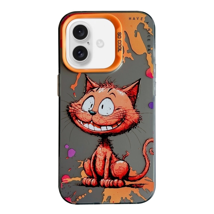 IPhone 16 Plus bagcover - Oliemaleri smilende kat