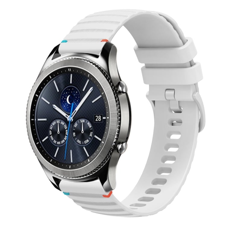 Silikonearmbånd til Samsung Galaxy Gear S3 Classic - Hvid