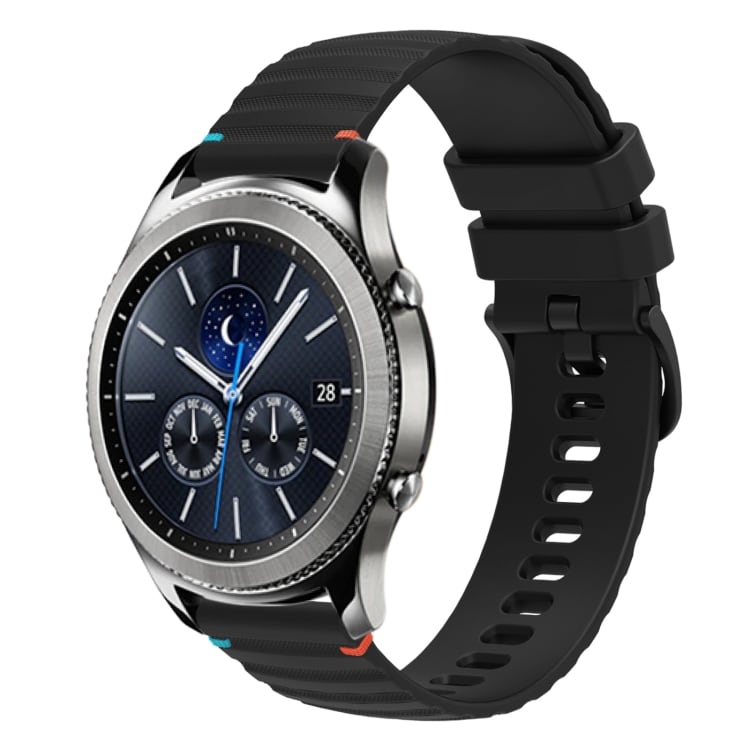 Silikonearmbånd til Samsung Galaxy Gear S3 Classic - Sort