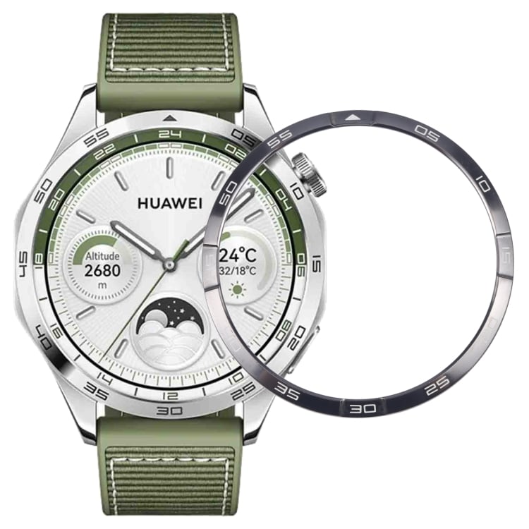 Ramme med minutmarkør til Huawei Watch GT 4 46mm - Sort