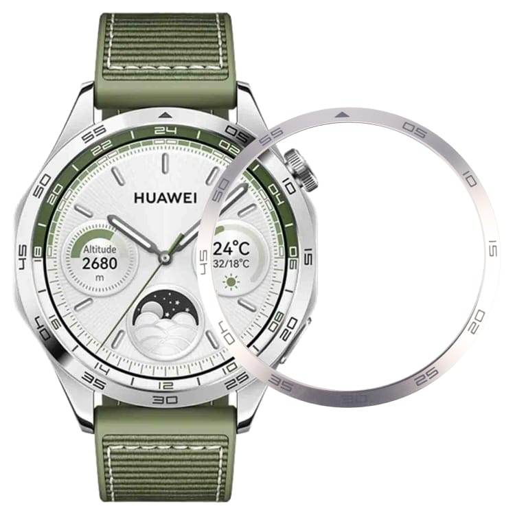 Ramme med minutmarkør til Huawei Watch GT 4 46mm - Frosted Silver