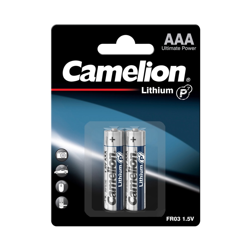 Camelion Lithium AAA-batteri med 1,5 V kapacitet - 2-pak