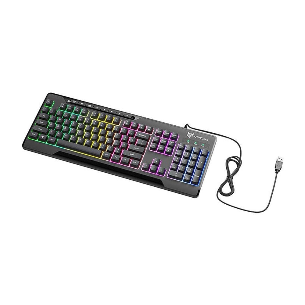 Onikuma RGB-gamingtastatur G32 med 104 taster og membrankontakt