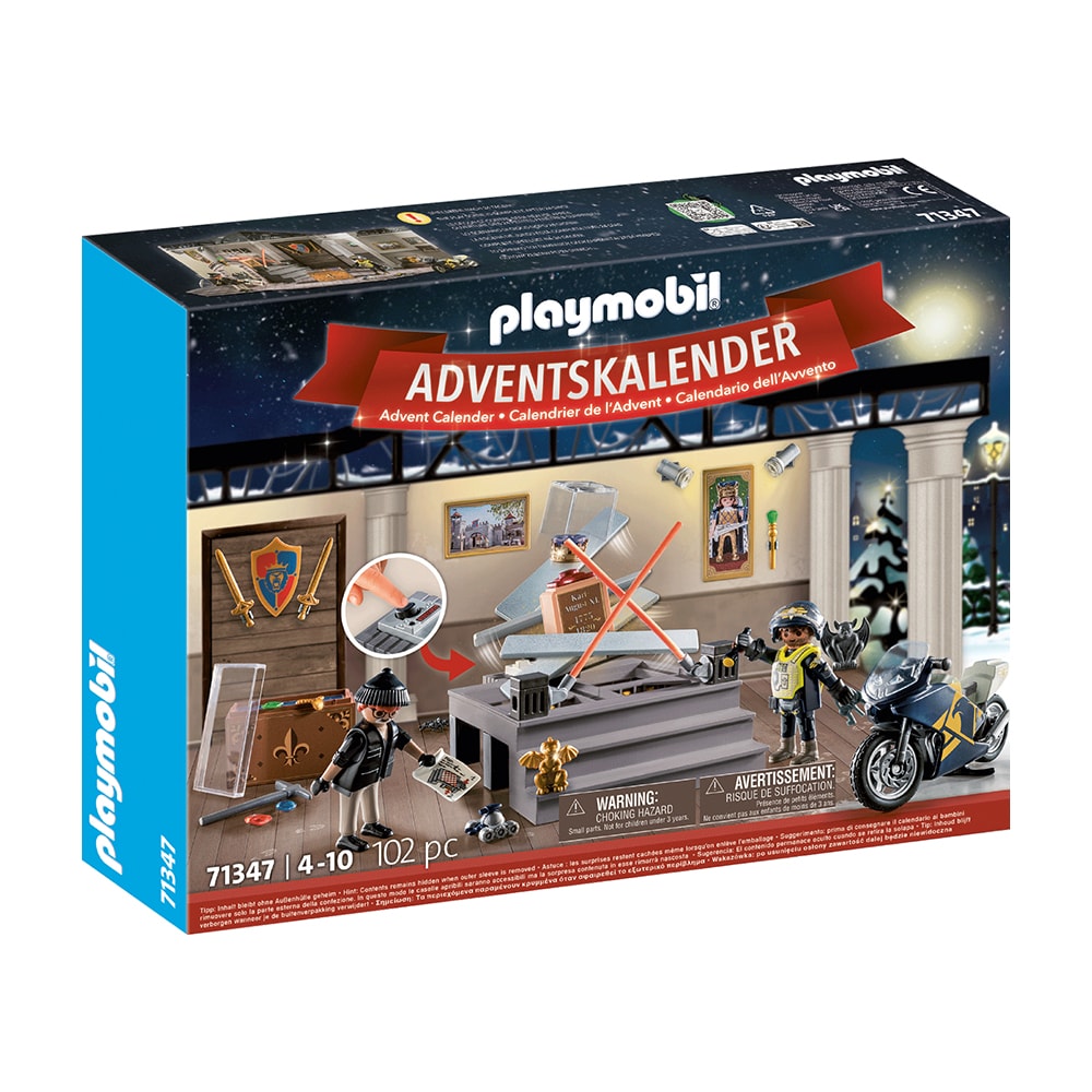 Playmobil Adventskalender - Politimuseumstyveri med 24 spændende brikker, der kan bygges