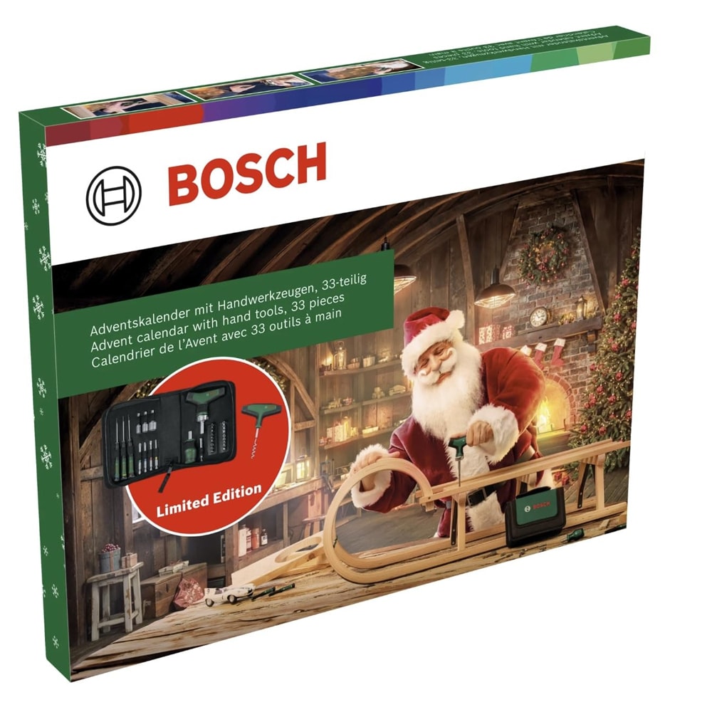 Bosch DIY-adventskalender med 24 værktøjer og tilbehør