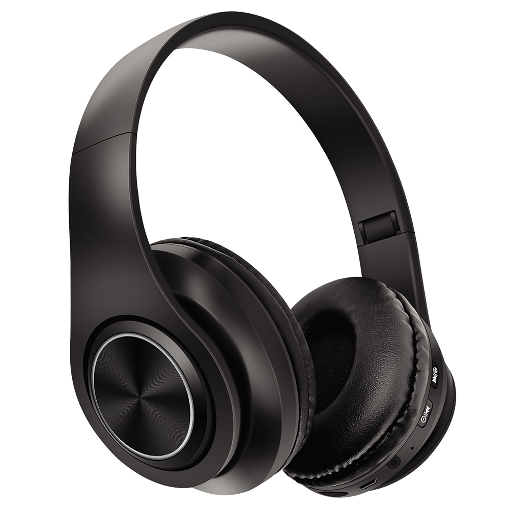 United over-ear Bluetooth-hovedtelefoner med foldbart design og TWS-funktion - Sort