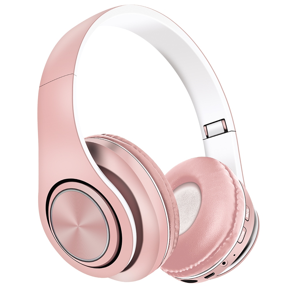 United over-ear Bluetooth-hovedtelefoner med foldbart design og TWS-funktion - Pink