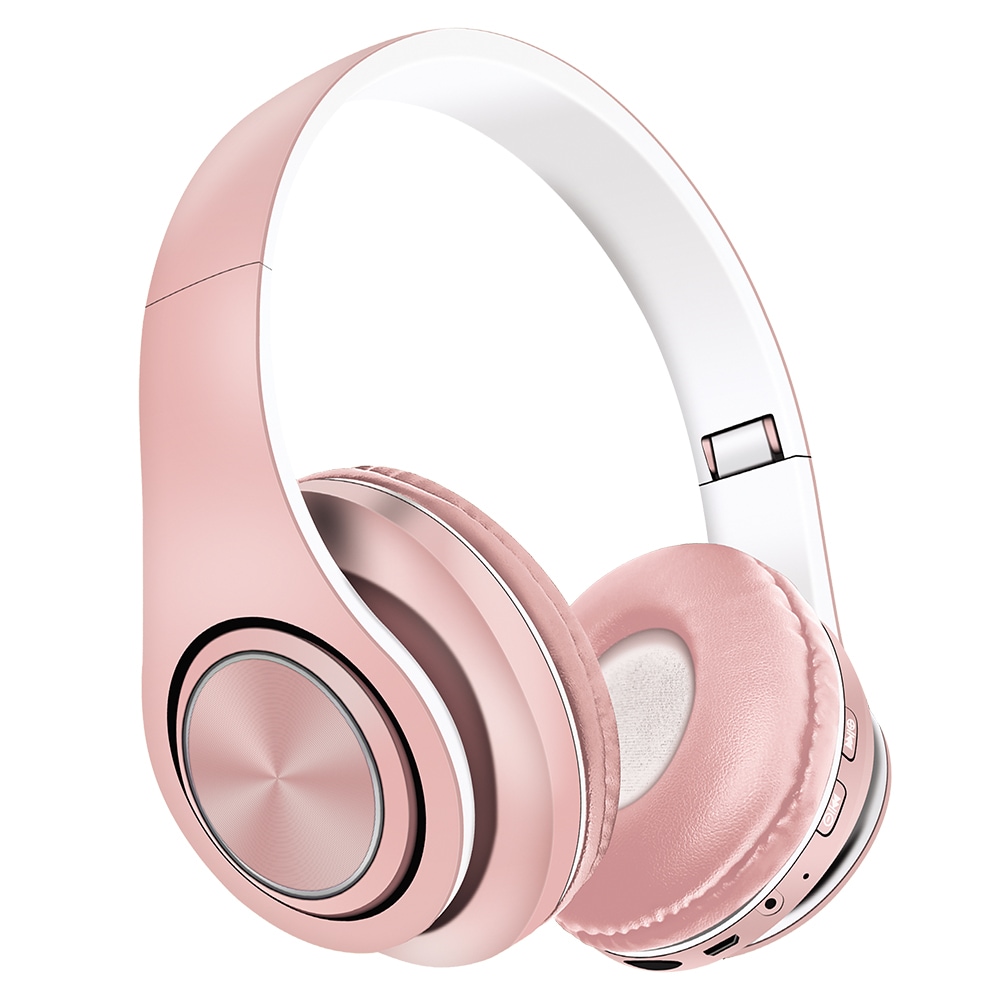 United over-ear Bluetooth-hovedtelefoner med foldbart design og TWS-funktion - Pink