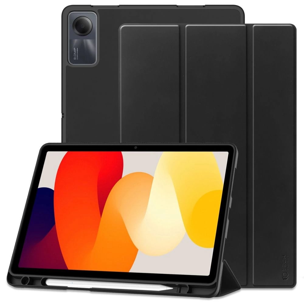 Tech-Protect-etui med pennelomme til Xiaomi Redmi Pad SE 11" - Sort