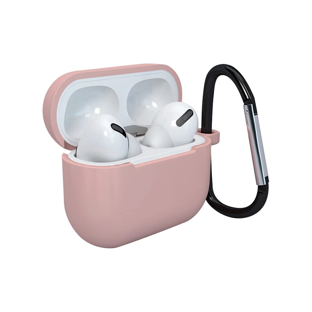 Silikoneovertræk med karabinhage til AirPods 3 - Pink