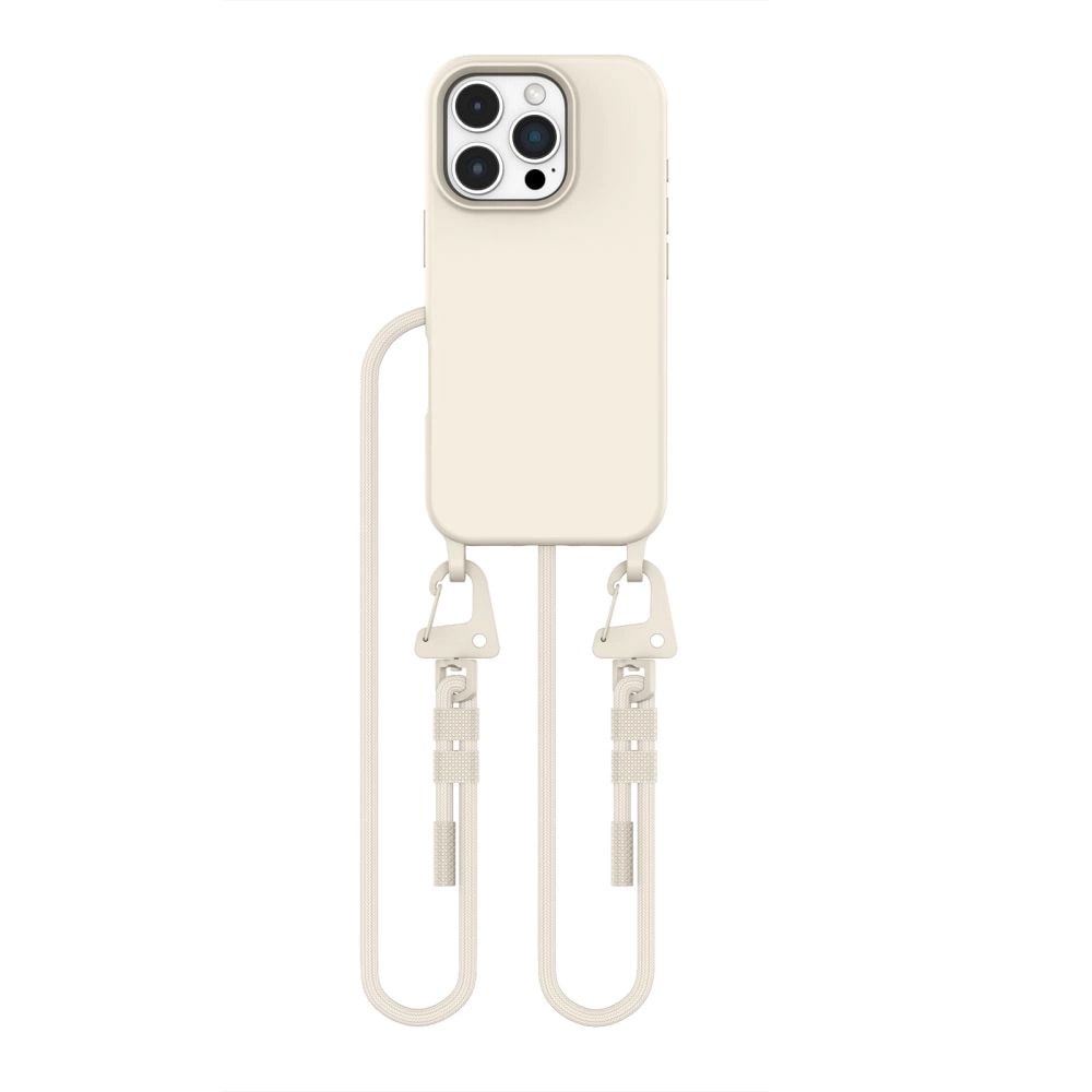 Tech-Protect bagcover med MagSafe og bærestrop til iPhone 16 Pro - Beige