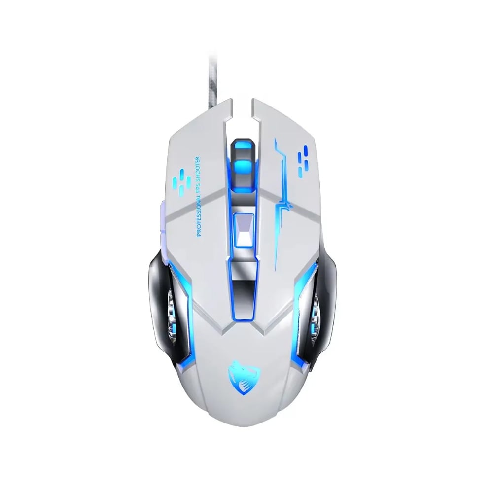 Extralink V6-gamingmus med 6400 DPI og LED-belysning - Sort