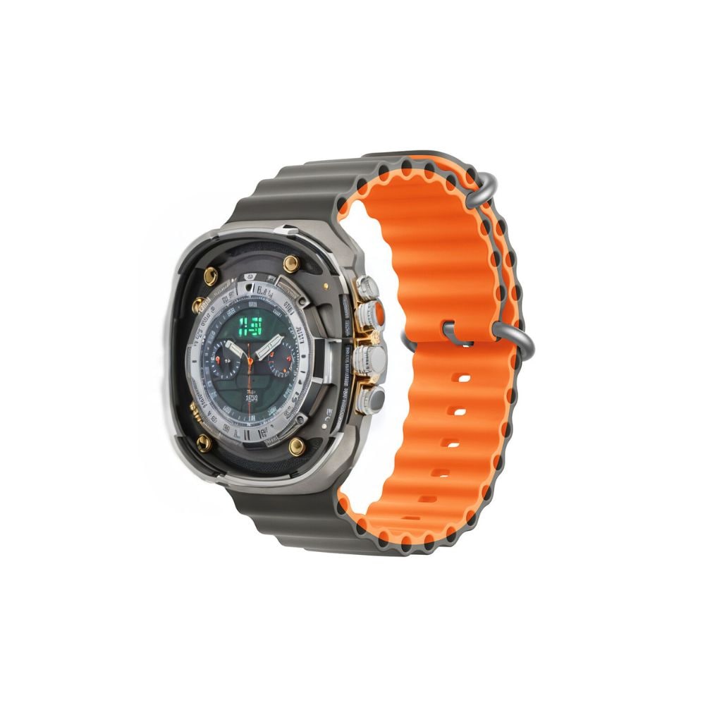 Devia Deluxe Sport6-armbånd til Apple-ur 42mm/ 44mm/ 45mm/ 49mm - Grå/Orange