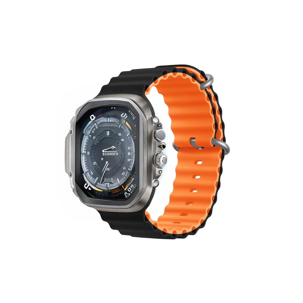 Devia Deluxe Sport6-armbånd til Apple-ur 38mm/ 40mm/ 41mm - Svart/Orange