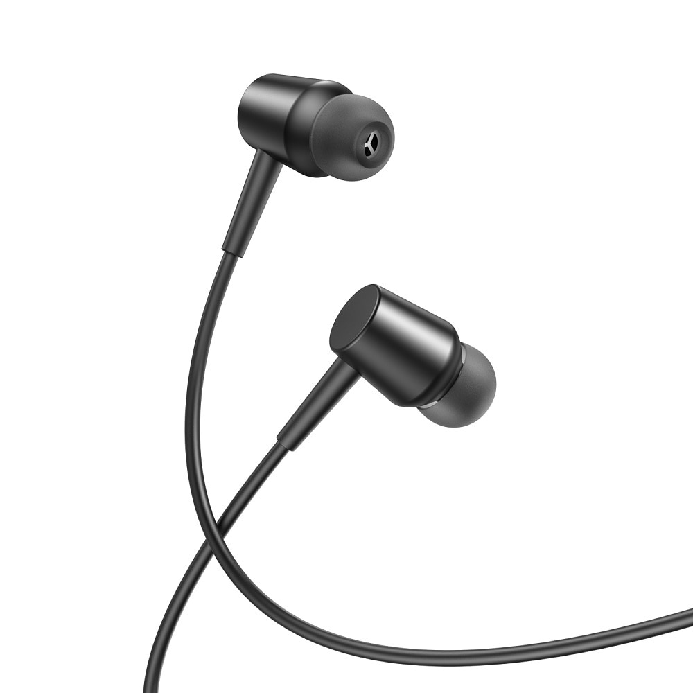 XO in-ear headset med 3,5 mm jackstik og mikrofon - Sort