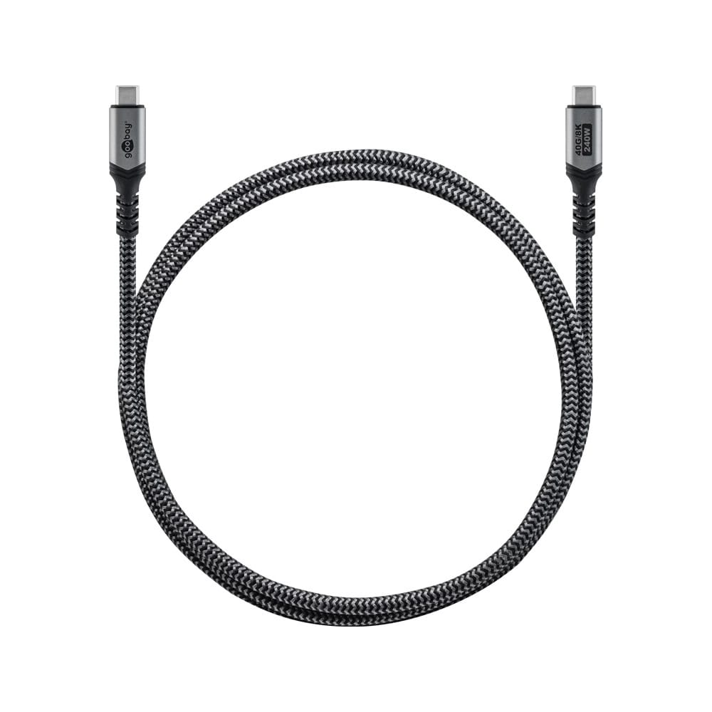 Goobay USB-C-kabel USB4, 1,5 m med 240 W og 40 Gbit/s dataoverførsel