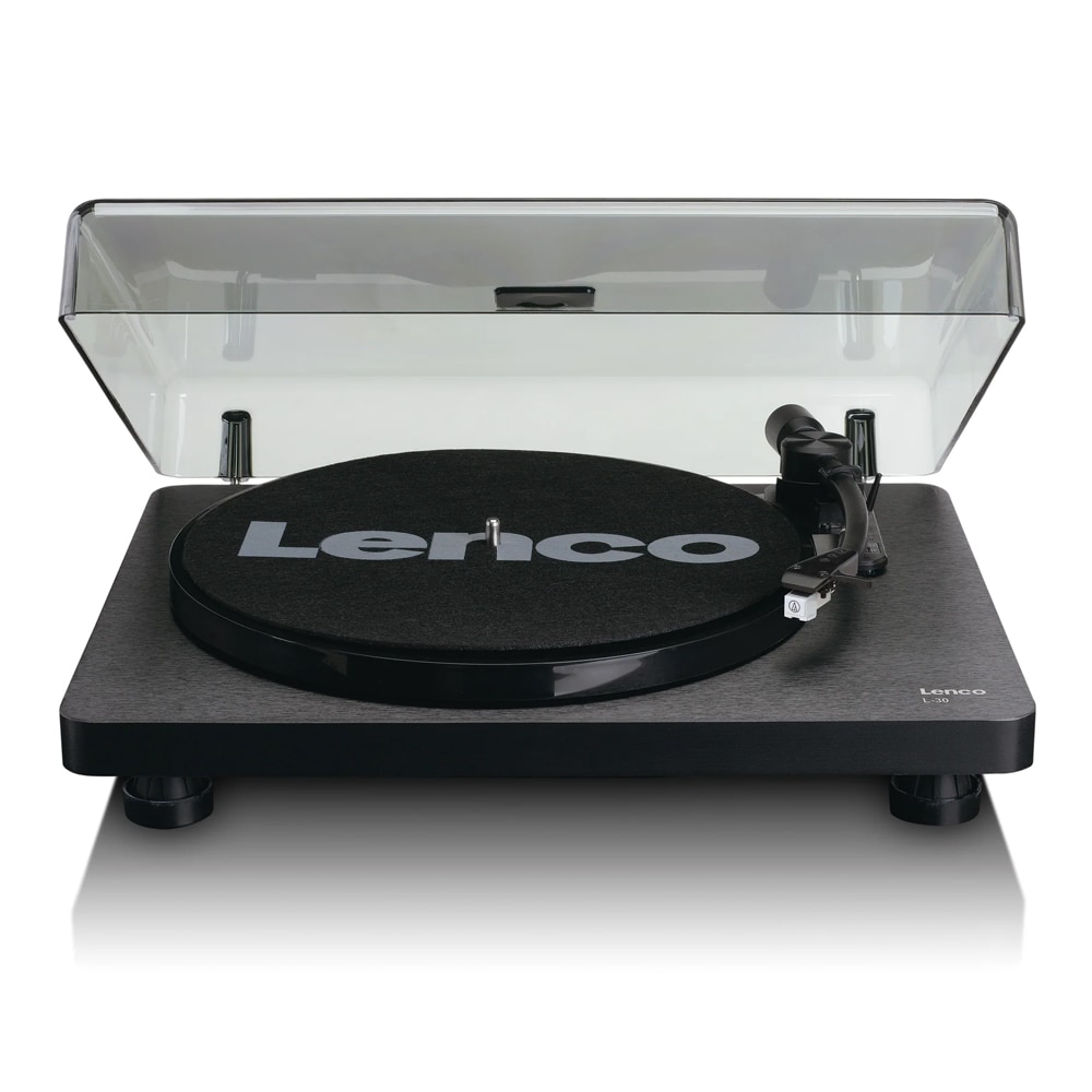 Lenco L-30BK pladespiller med USB-port til digitalisering af vinyl