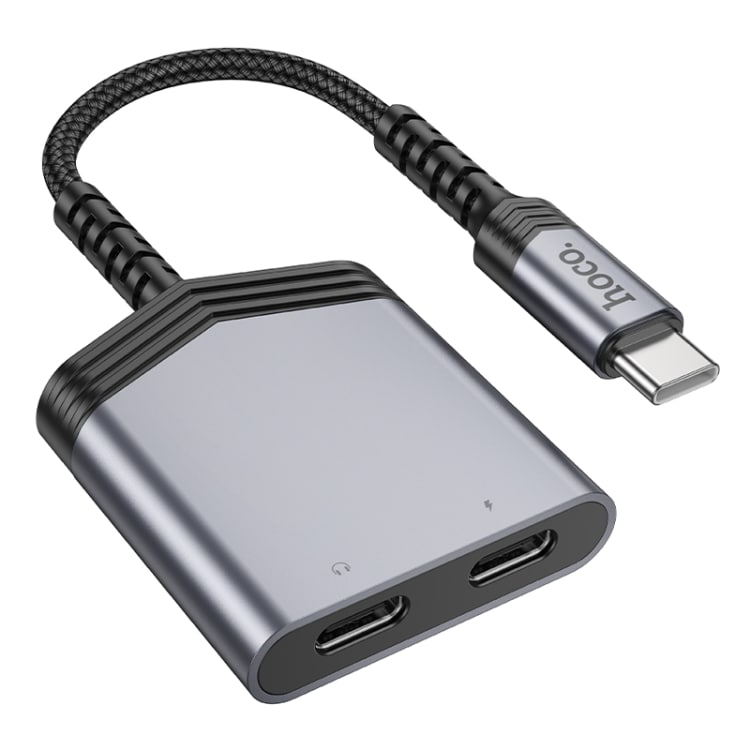 USB-C-adapter 1xUSB-C til 2xUSB-C med understøttelse af hurtig opladning